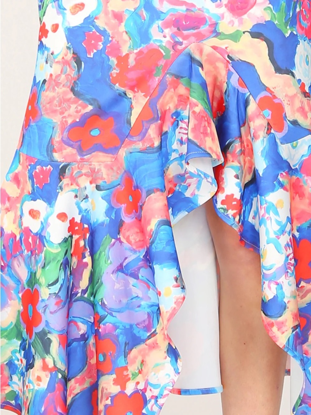 Beulah Style- Floral High-Waist Mermaid Skirt - Picture 14 of 16